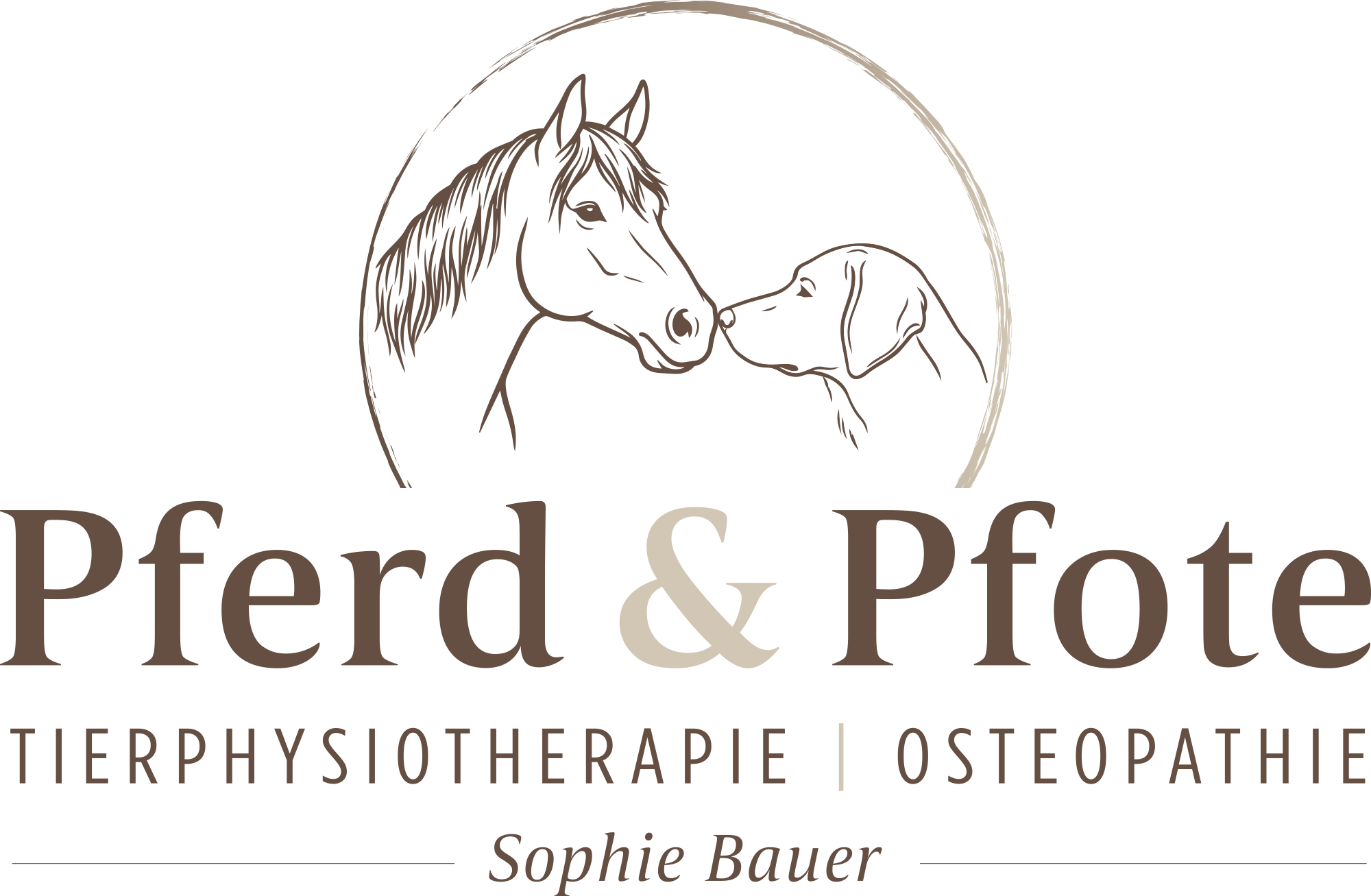 Pferd & Pfote Physiotherapie und Osteopathie Sophie Bauer Logo